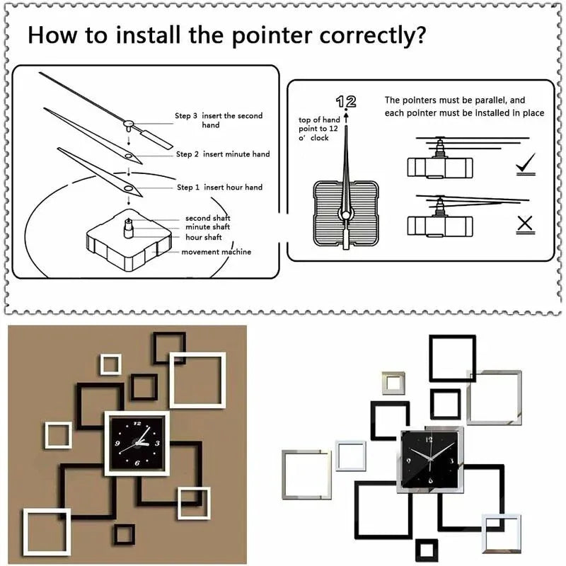 3d Diy Acrylic Wall Clock Modern Design Clock