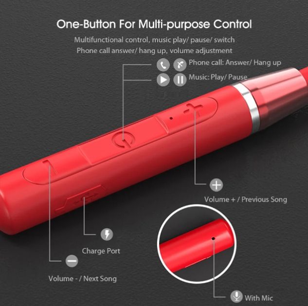 Lenovo HE05 Wireless Neckband Bluetooth 5.0 With Heavy Bass Stereo Earphones High Quality Magnetic and Noise Reduction Cancelling Sports Headset