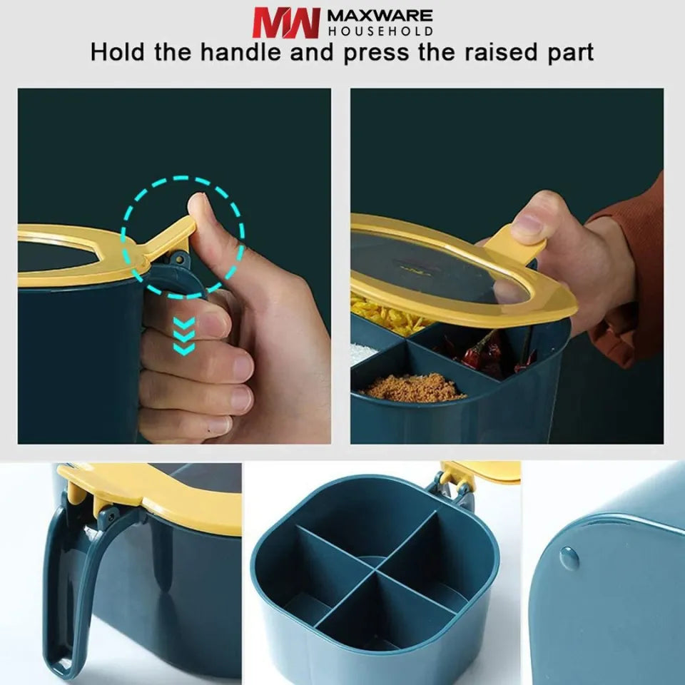 4 Grid Spice Seasoning Food and Masala Rack