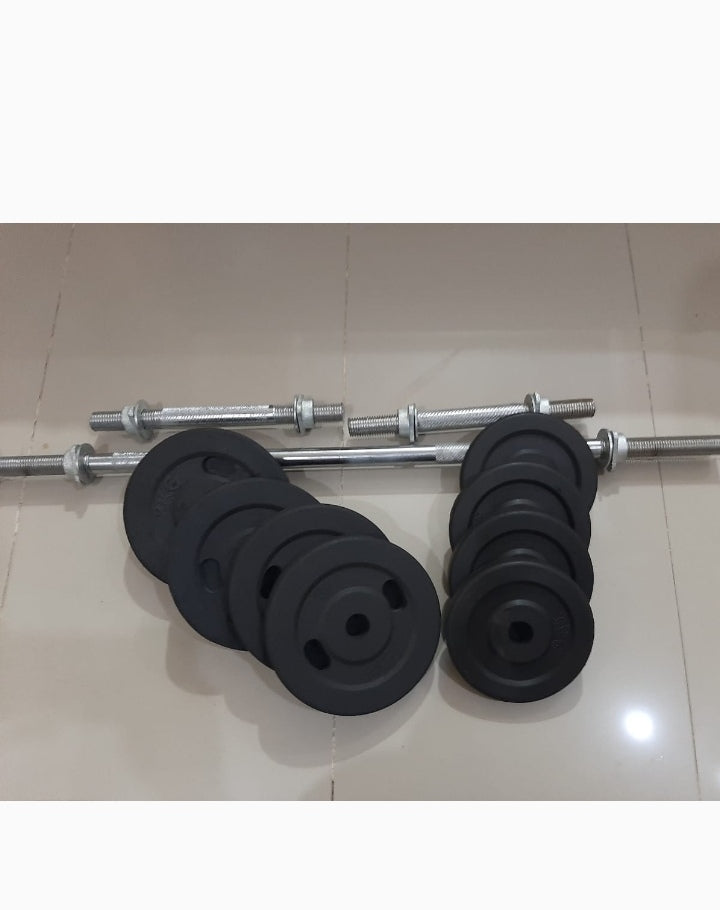 6 In 1 Set Of 18Kg 22kg 25kg 30kg High Quality Iron Rubber Coated Dumbbells Plates